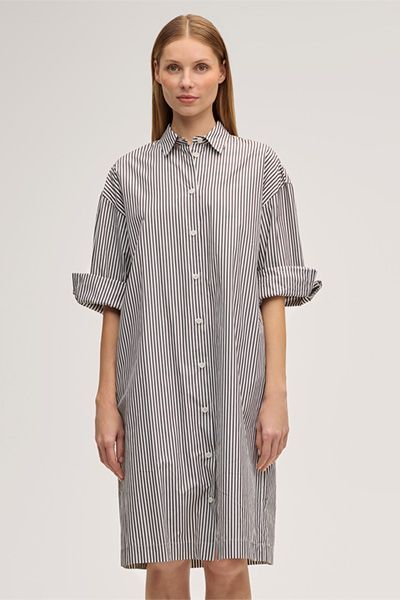 Gestreiftes Hemdblusenkleid im Loose Fit