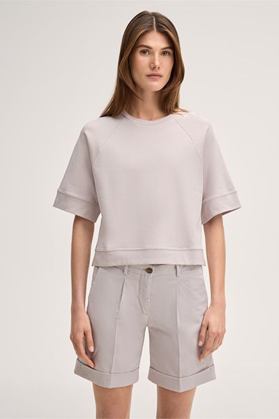 Kurzärmeliges Raglan-Sweatshirt aus Baumwolle
