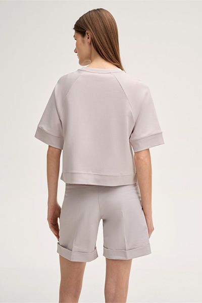 Kurzärmeliges Raglan-Sweatshirt aus Baumwolle