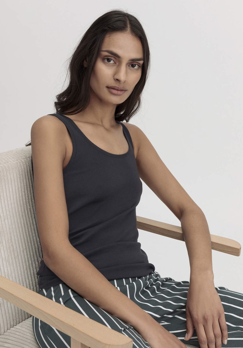 Essenzielles Ripp-Tanktop aus Bio-Baumwolle