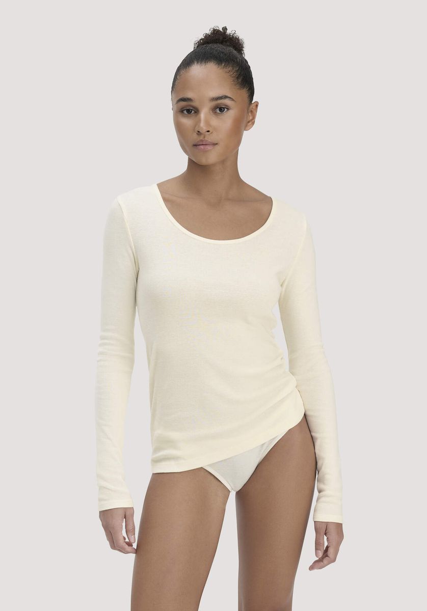Minimalistisches Bio-Baumwoll-Langarmshirt