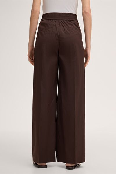 Weite Bundfaltenhose aus Baumwolle