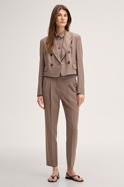 Elegante Bundfaltenhose mit 7/8-Bein