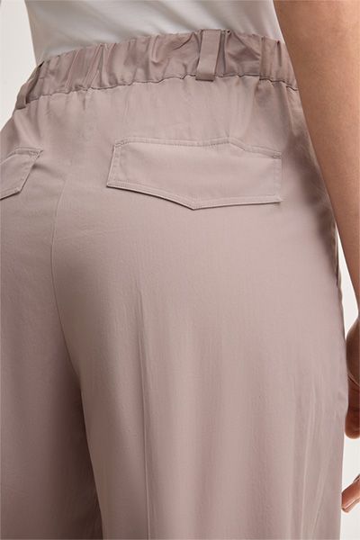 Marlene-Hose aus Baumwolle mit Bundfalte