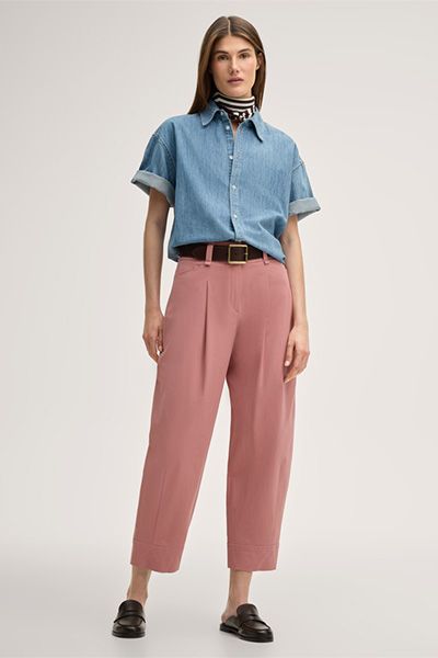 Faltenhose mit Ballon-Silhouette