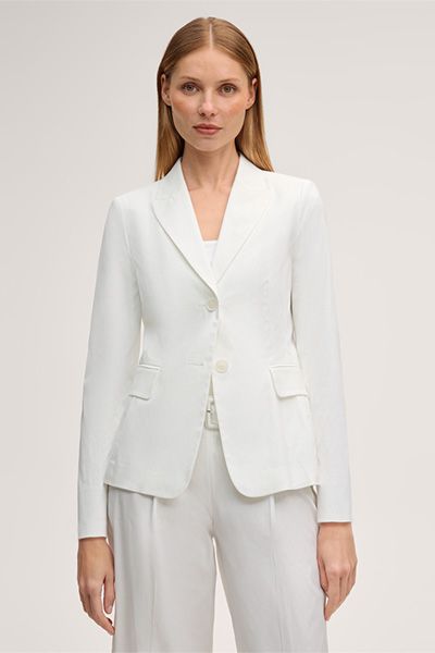 Taillierter Baumwoll-Stretch-Blazer mit Revers
