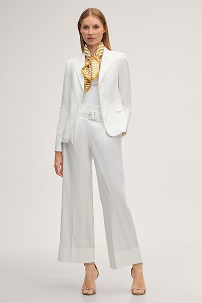 Taillierter Baumwoll-Stretch-Blazer mit Revers