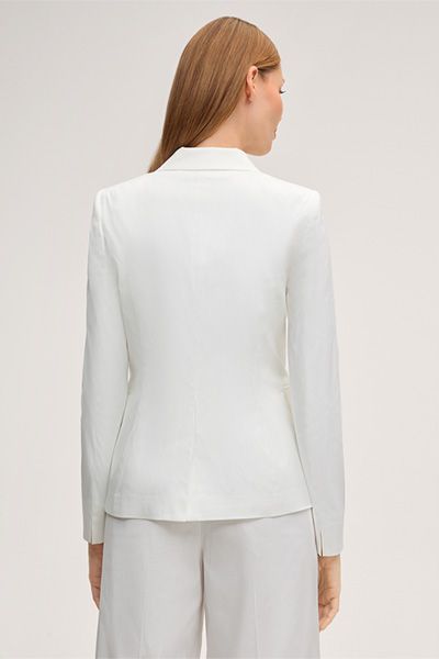Taillierter Baumwoll-Stretch-Blazer mit Revers