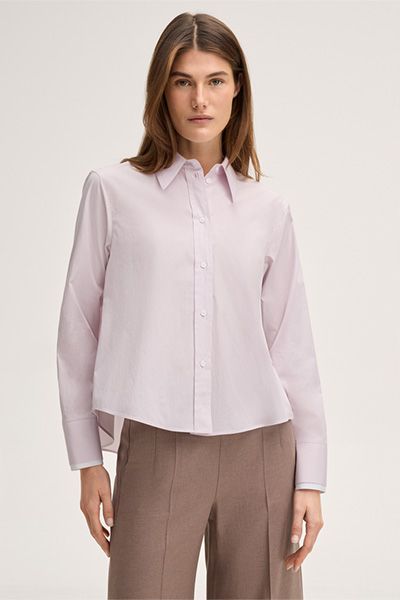 Minimalistische Baumwoll-Popeline-Bluse