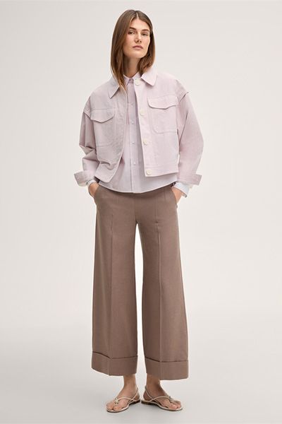Minimalistische Baumwoll-Popeline-Bluse