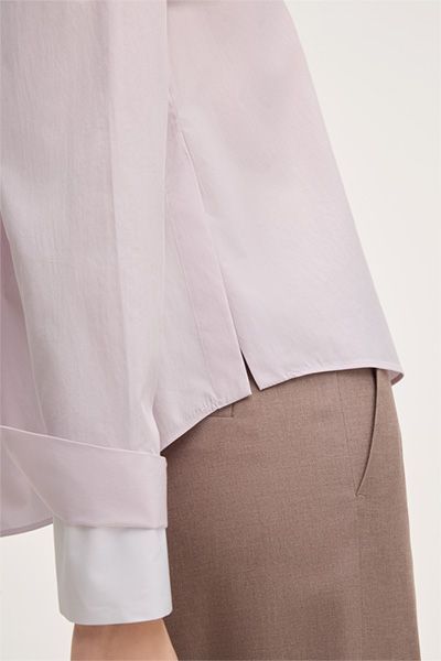 Minimalistische Baumwoll-Popeline-Bluse