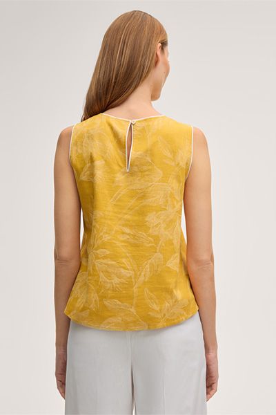 Ärmellose Bluse mit Blumenmuster