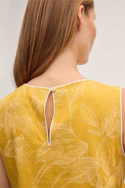 Ärmellose Bluse mit Blumenmuster