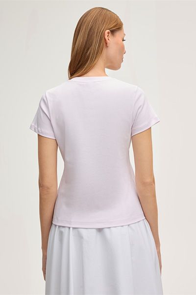 Essentielles Interlock-T-Shirt mit Rundhalsausschnitt