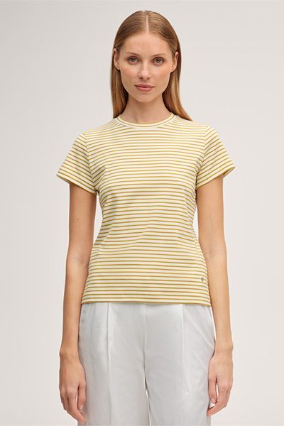 Gestreiftes T-Shirt aus Baumwoll-Interlock