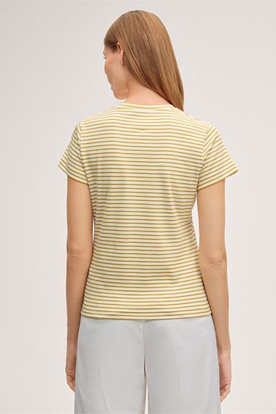 Gestreiftes T-Shirt aus Baumwoll-Interlock