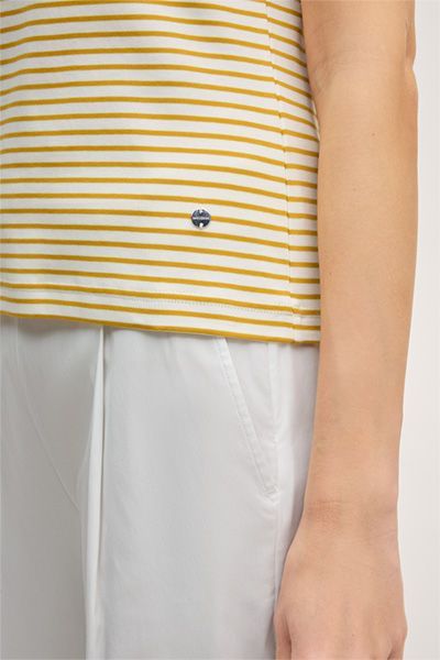 Gestreiftes T-Shirt aus Baumwoll-Interlock