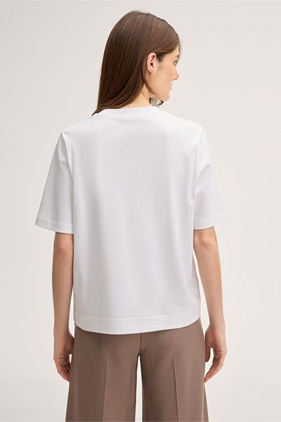 Interlock-Baumwollshirt mit Knotendetail