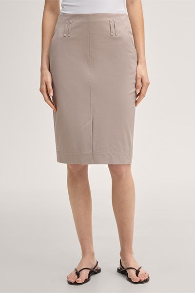 Eleganter Bleistiftrock aus Baumwoll-Gabardine