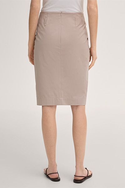 Eleganter Bleistiftrock aus Baumwoll-Gabardine