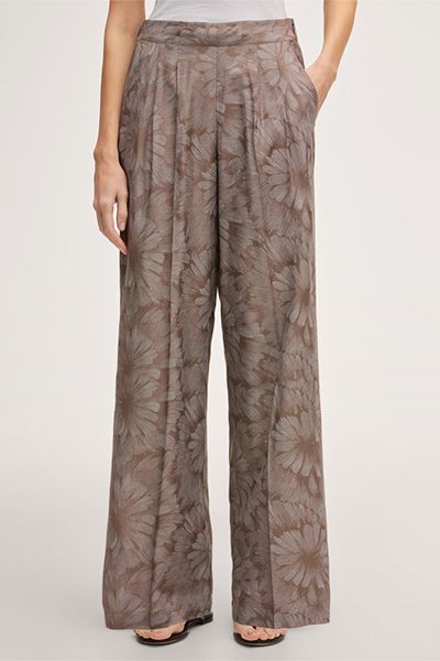 Palazzo-Hose mit floralem Print-Design