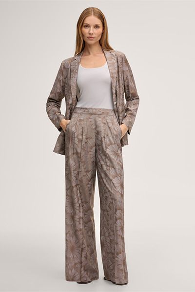 Palazzo-Hose mit floralem Print-Design