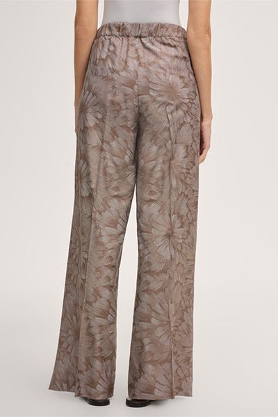 Palazzo-Hose mit floralem Print-Design