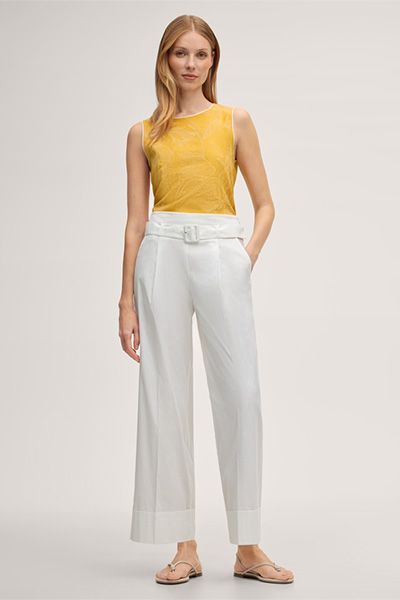Hochtaillierte Culotte mit Gürtel