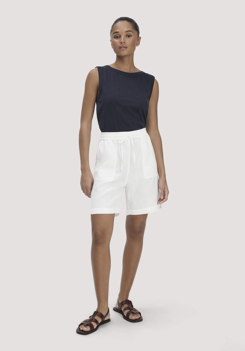 Lockere Bermuda-Shorts aus Tencel-Leinen