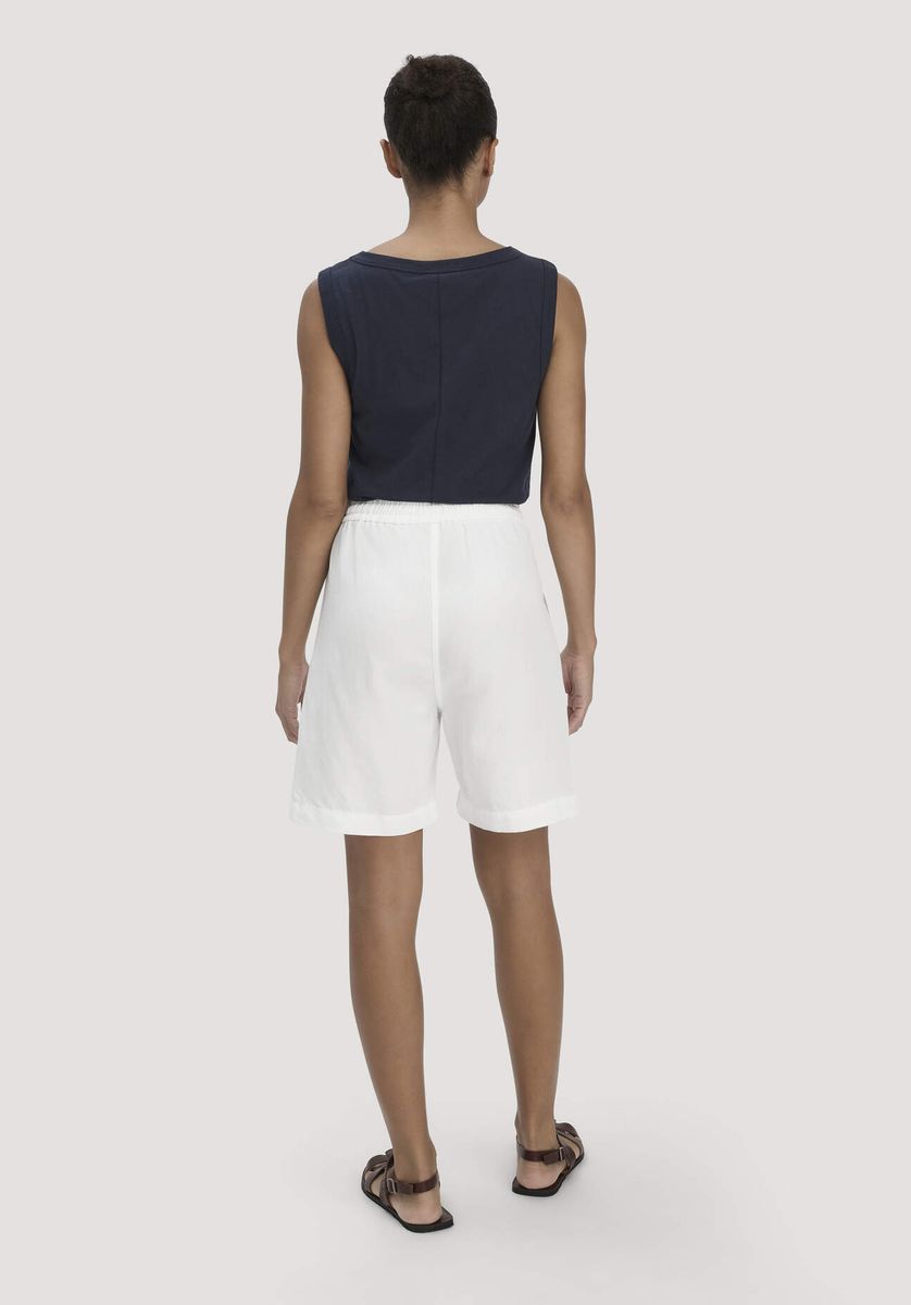 Lockere Bermuda-Shorts aus Tencel-Leinen