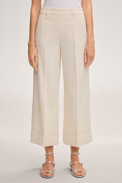 Hochtaillierte Culotte mit Bundfalten