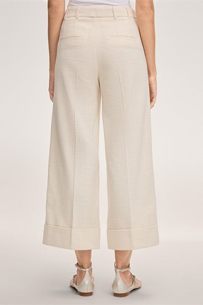 Hochtaillierte Culotte mit Bundfalten