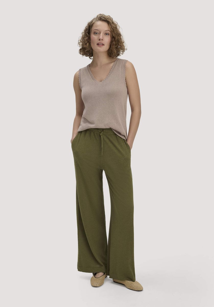 Entspannte Wide-Leg Jersey-Hose