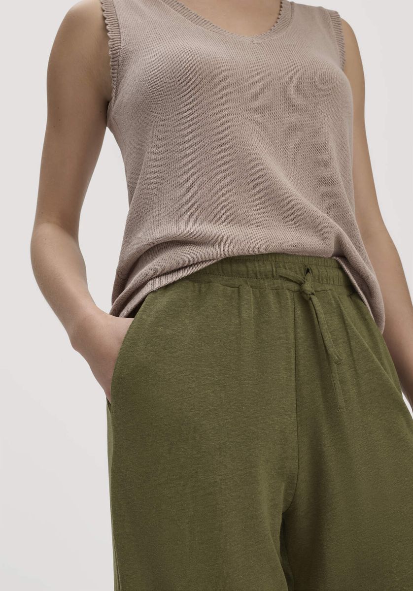 Entspannte Wide-Leg Jersey-Hose