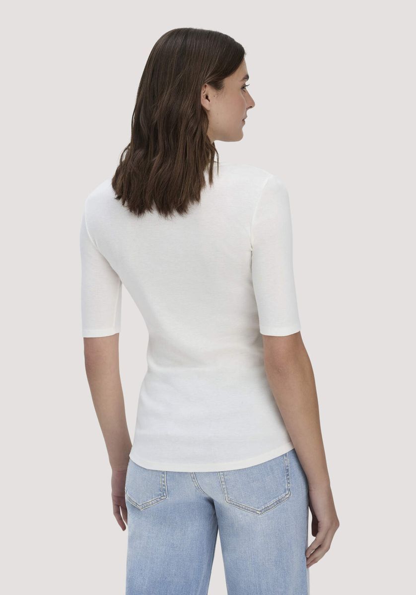 Weiches Ripp-T-Shirt mit Halbarm
