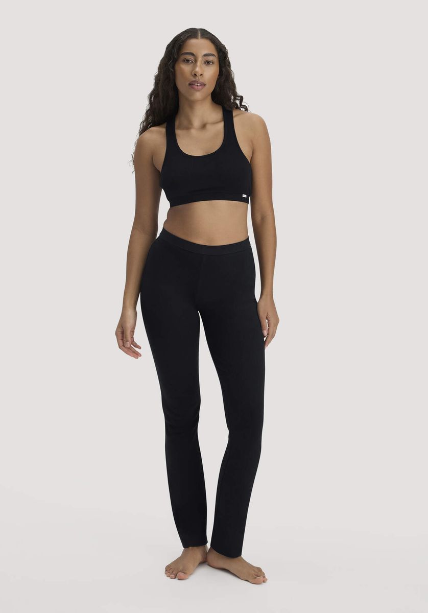 Ausgestellte Ripp-Leggings aus Bio-Baumwolle