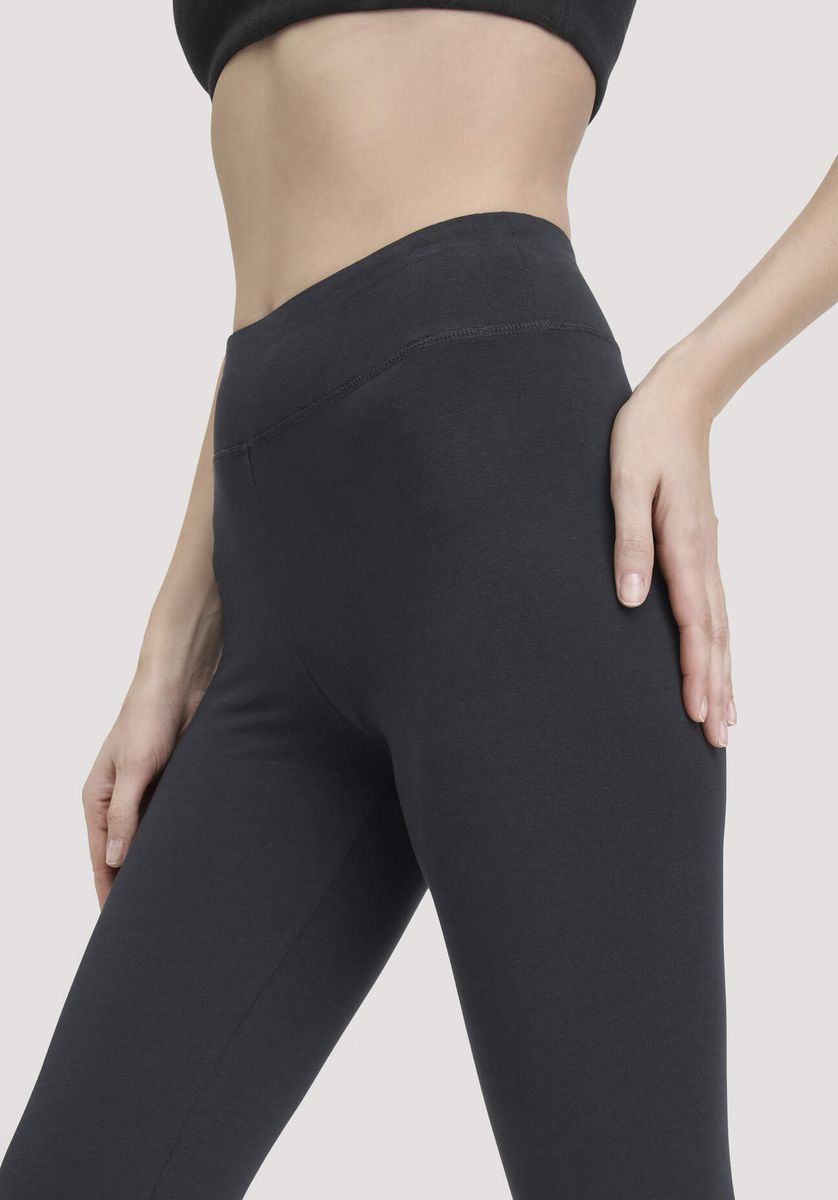 Bio-Baumwoll-Leggings mit hohem Bund