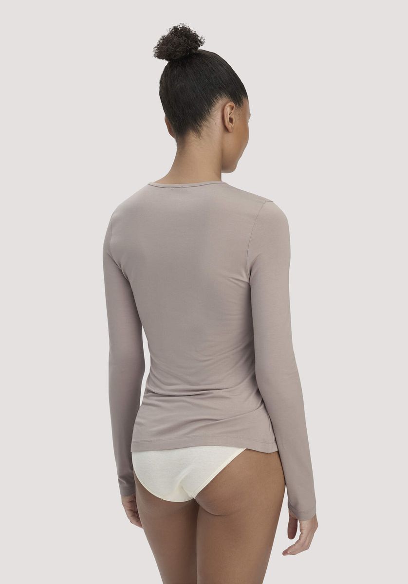Drapiertes Langarmshirt aus Modaljersey