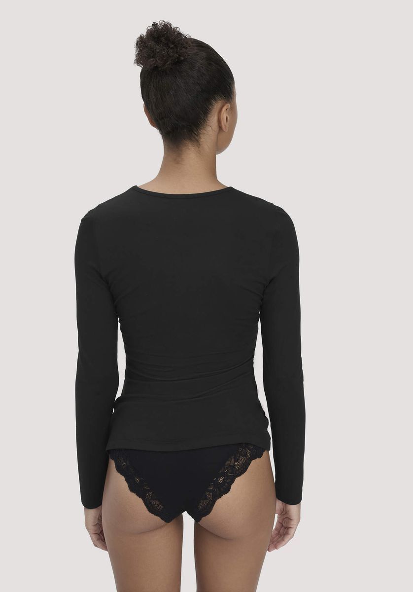 Seidiges Langarmshirt aus Modal-Jersey