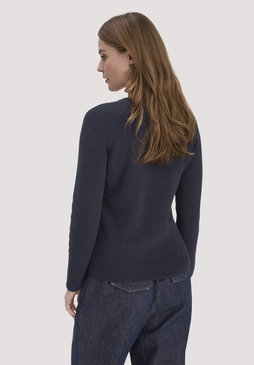 V-Ausschnitt Raglan Baumwollpullover