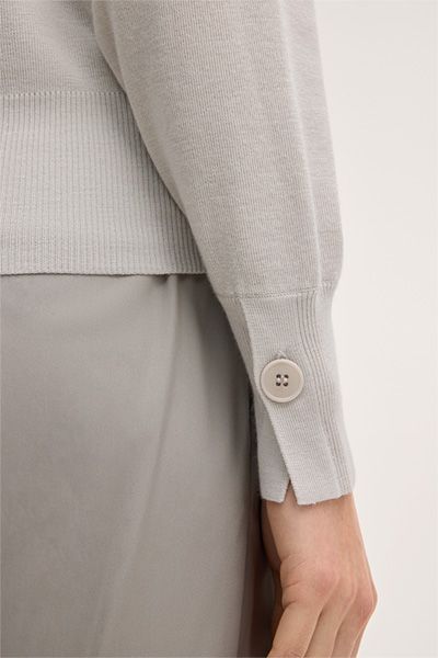 V-Ausschnitt Cardigan aus Schurwoll-Seidenmix