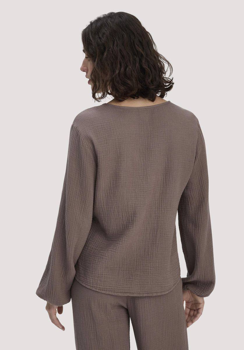 Locker Geschnittene Musselin-Bluse
