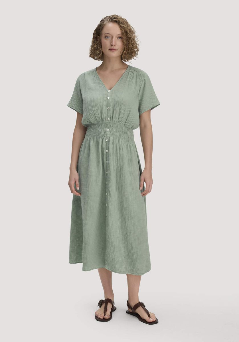 Luftiges Musselin-Midikleid mit Taillierung