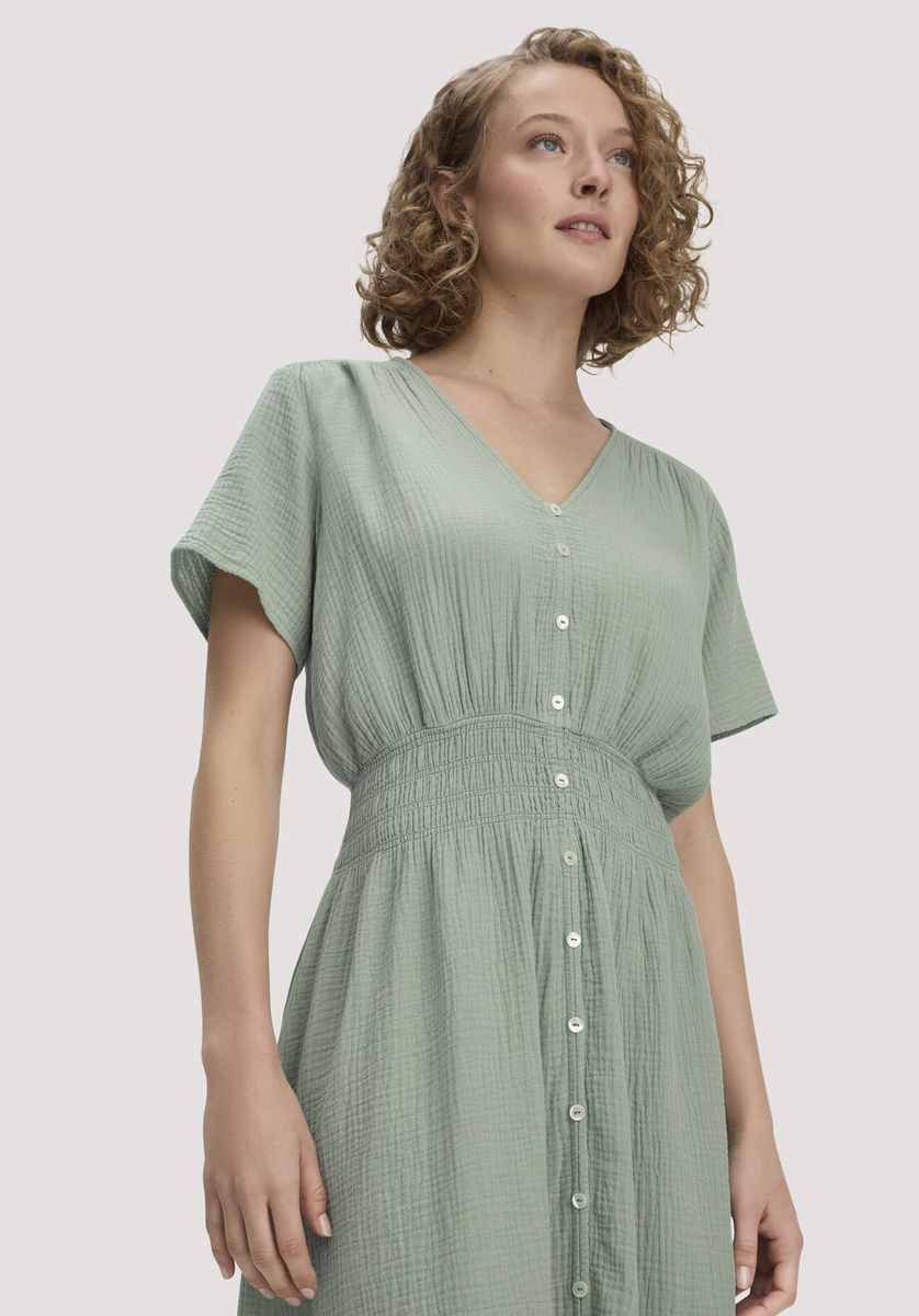 Luftiges Musselin-Midikleid mit Taillierung