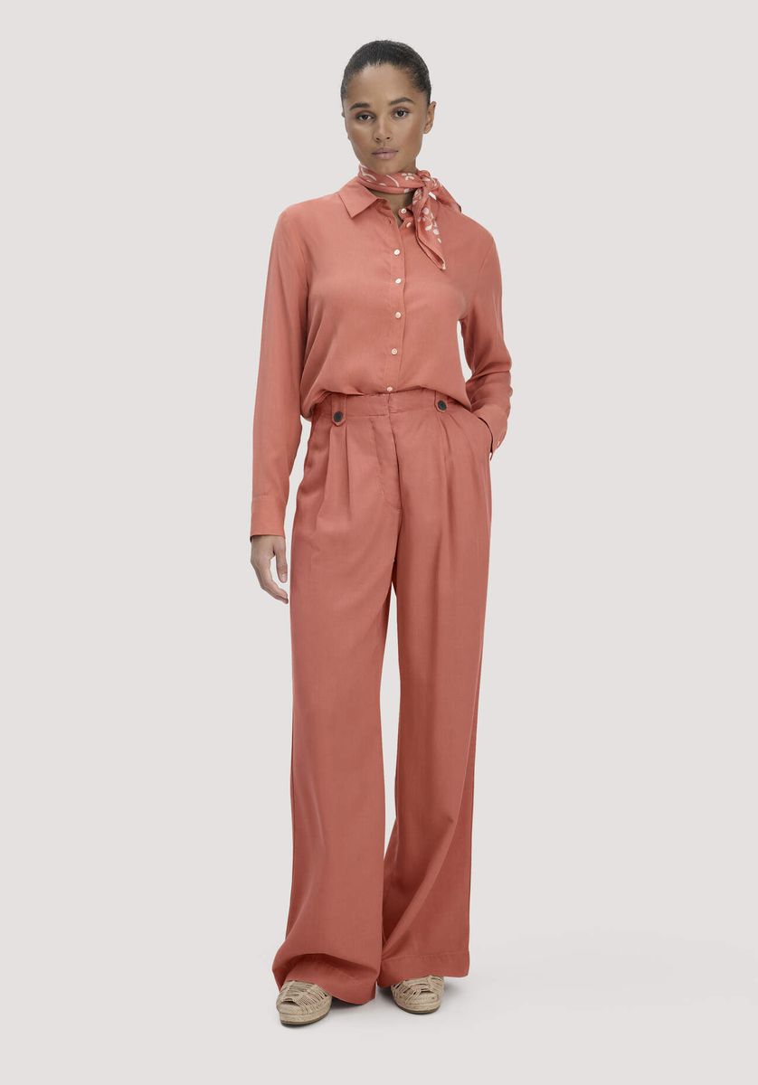 Weite Bundfaltenhose aus Tencel