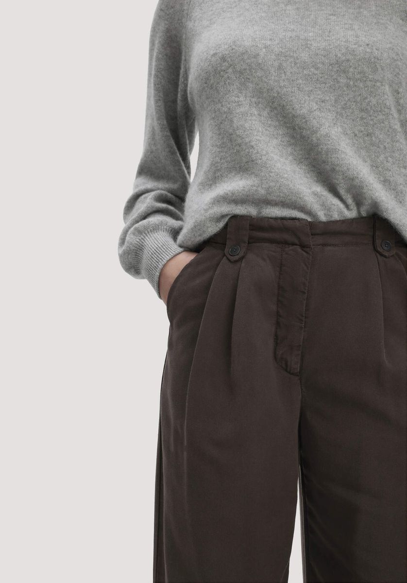Weite Bundfaltenhose aus Lyocell