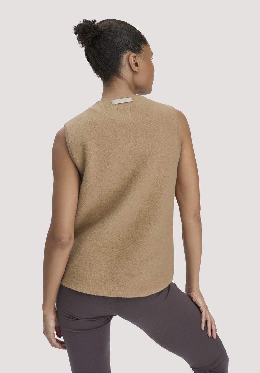 Entspannte Fleece-Weste aus Bio-Baumwolle