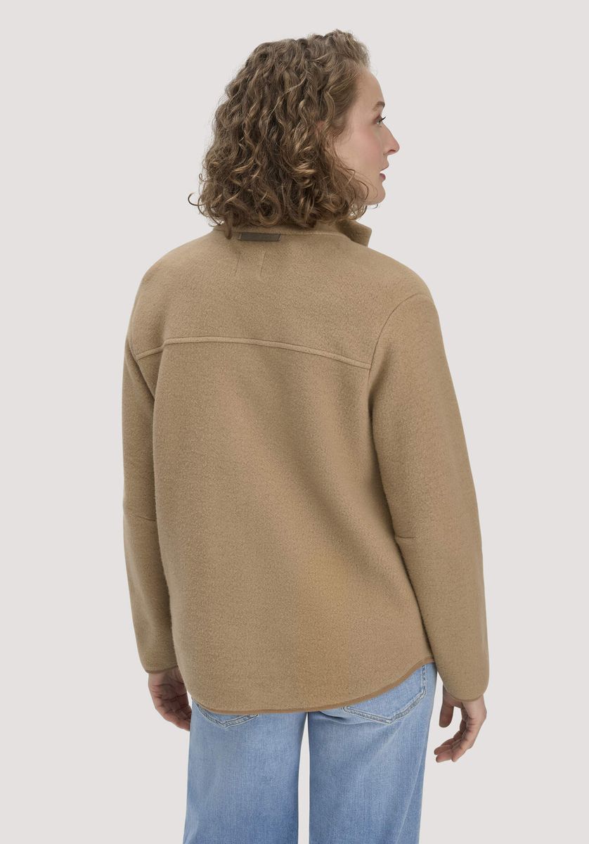 Relaxte Bio-Baumwoll-Fleecejacke