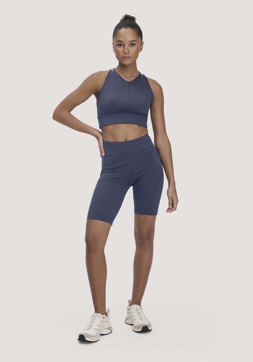 Hochgeschlossenes Sport-Bustier aus Bio-Baumwolle