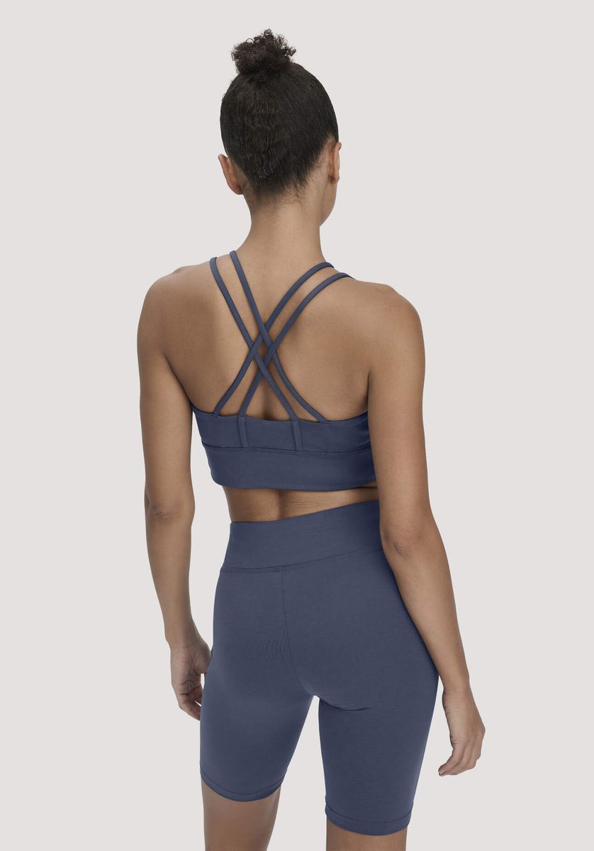 Hochgeschlossenes Sport-Bustier aus Bio-Baumwolle